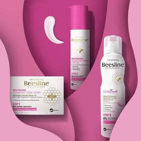 بيزلين عرض غسول تفتيح للمناطق الحساسة 200 مل + كريم تفتيح المناطق الحساسة 50 مل - Beesline